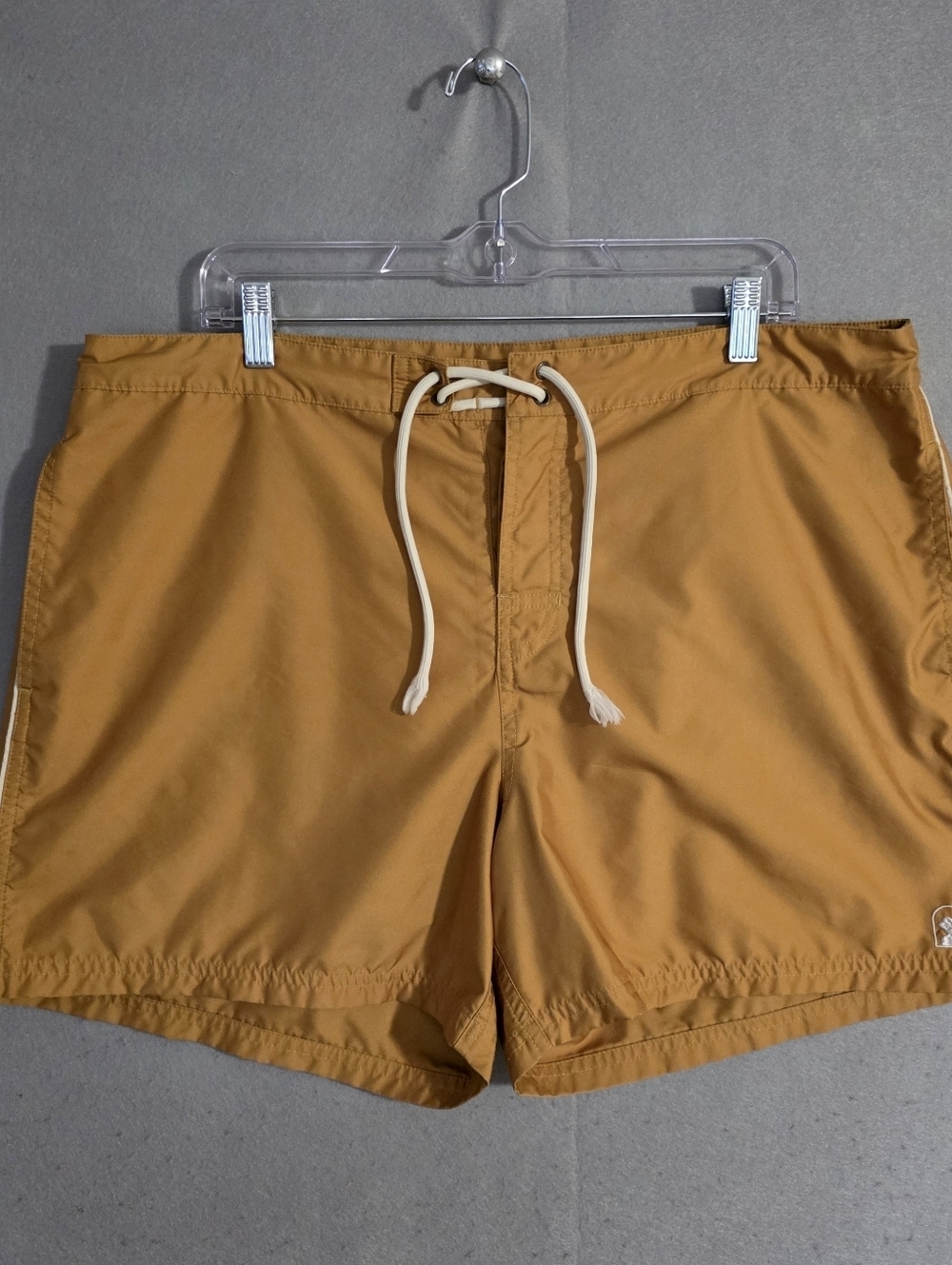 Dandy Del Mar Mens 5" Mustard The Riviera Swim Trunks Size 38